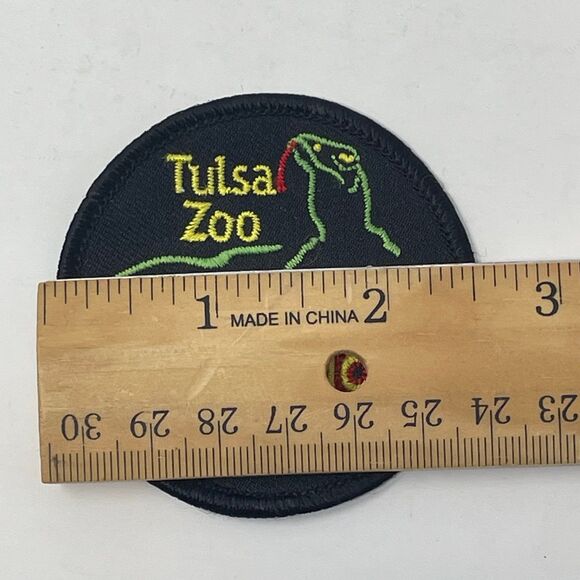 Tulsa Zoo Dragon of Komodo Patch Oklahoma Souvenir Collectible OK Black & Yellow - Picture 5 of 5